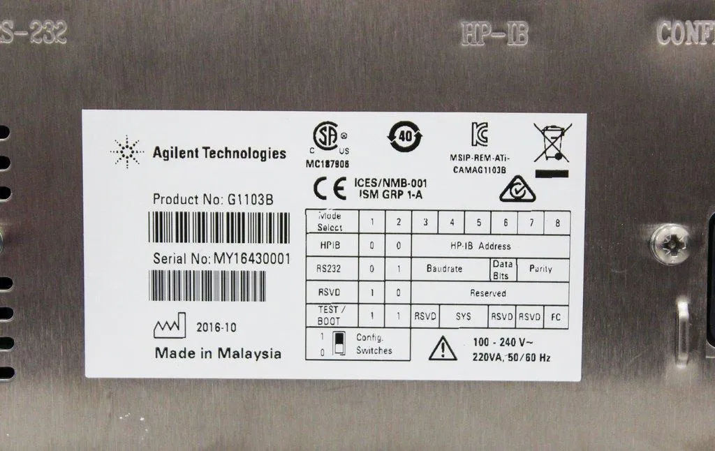 Agilent Technologies G1103B Cary 8454 UV-Vis Accessory