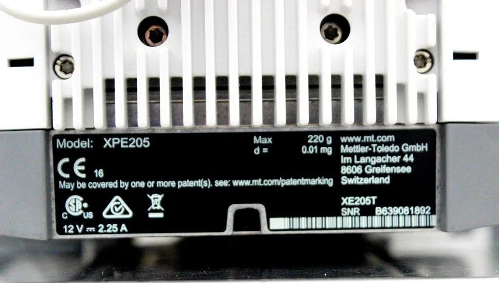 Mettler XPE205 Balance Analytical 220g Capacity/0.01mg Readability