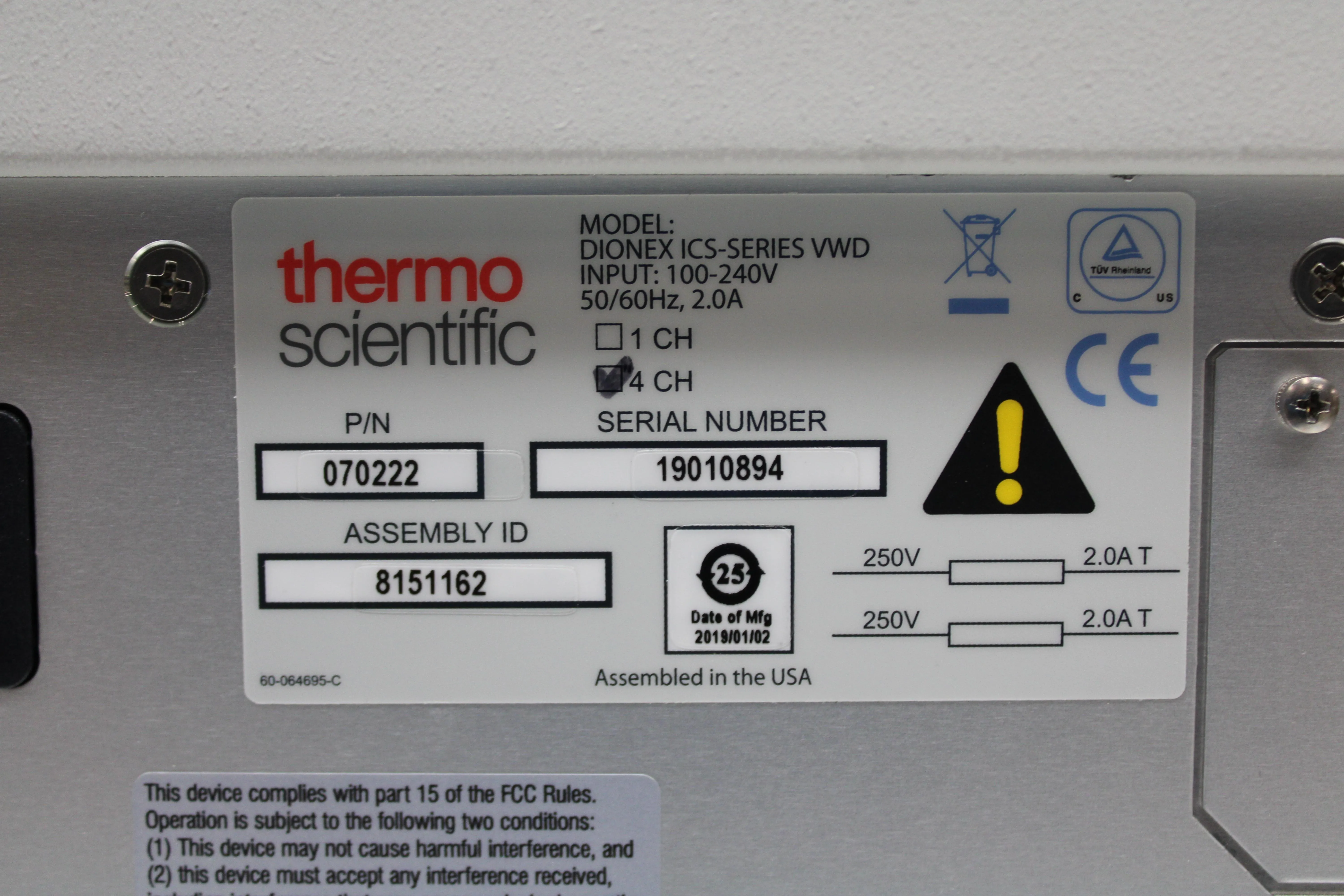 Thermo Scientific Dionex ICS-Series VWD Variable Wavelength Detector Accessory