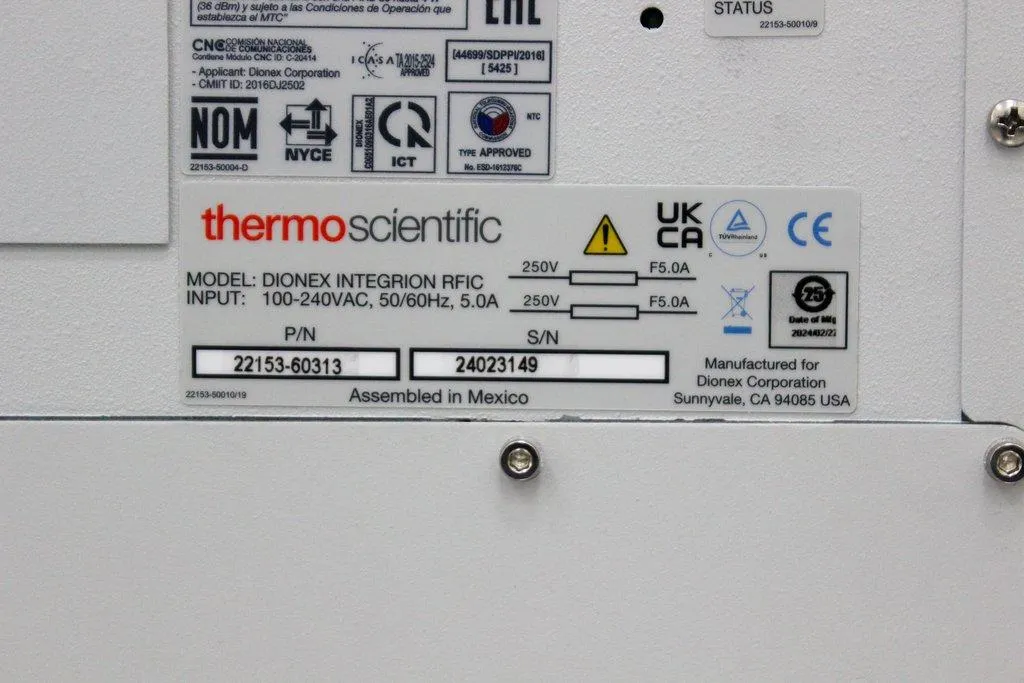 Thermo Dionex Integrion HPIC System Analytical Chemistry Analyzer