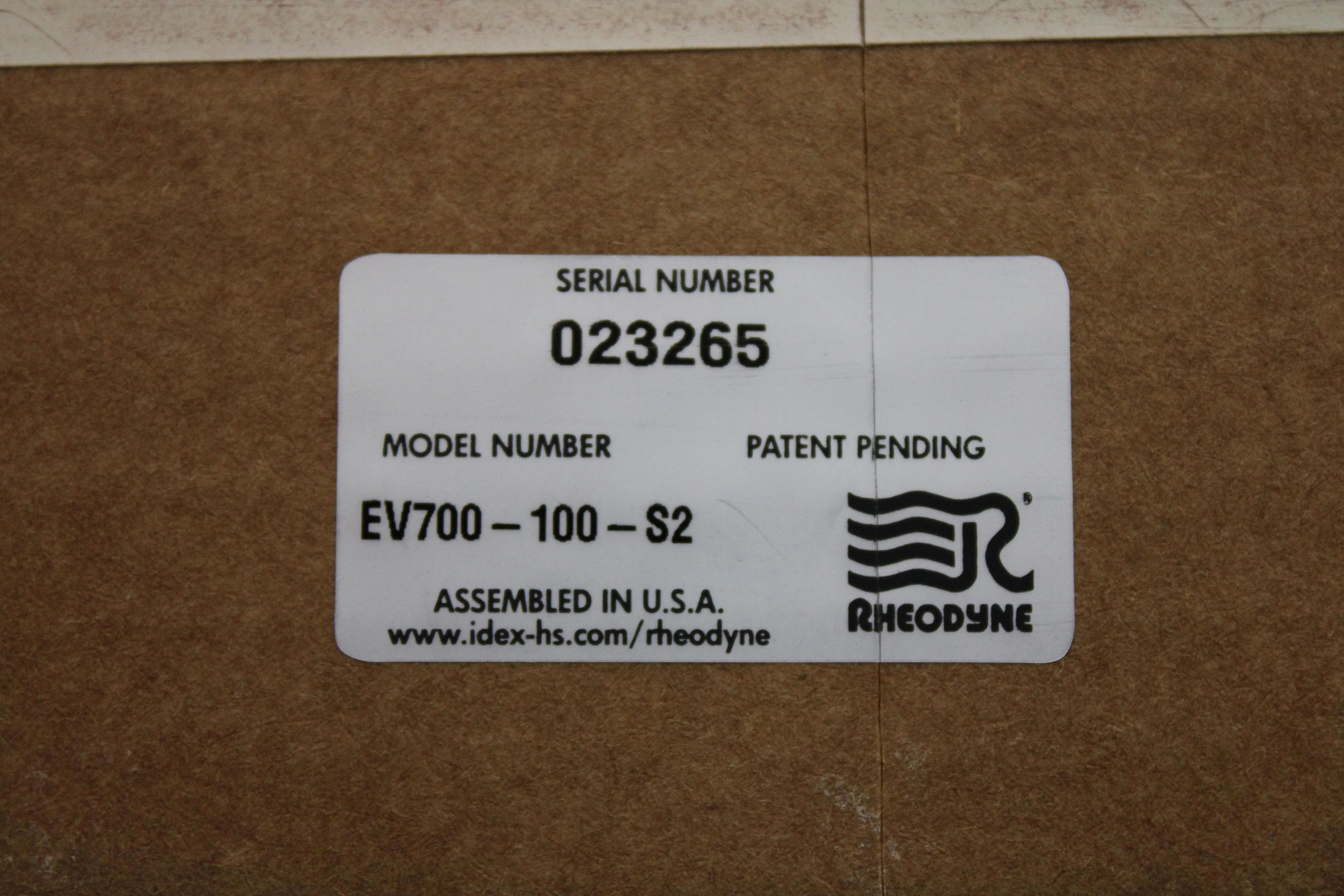 Rheodyne EV700-100-WA Valve