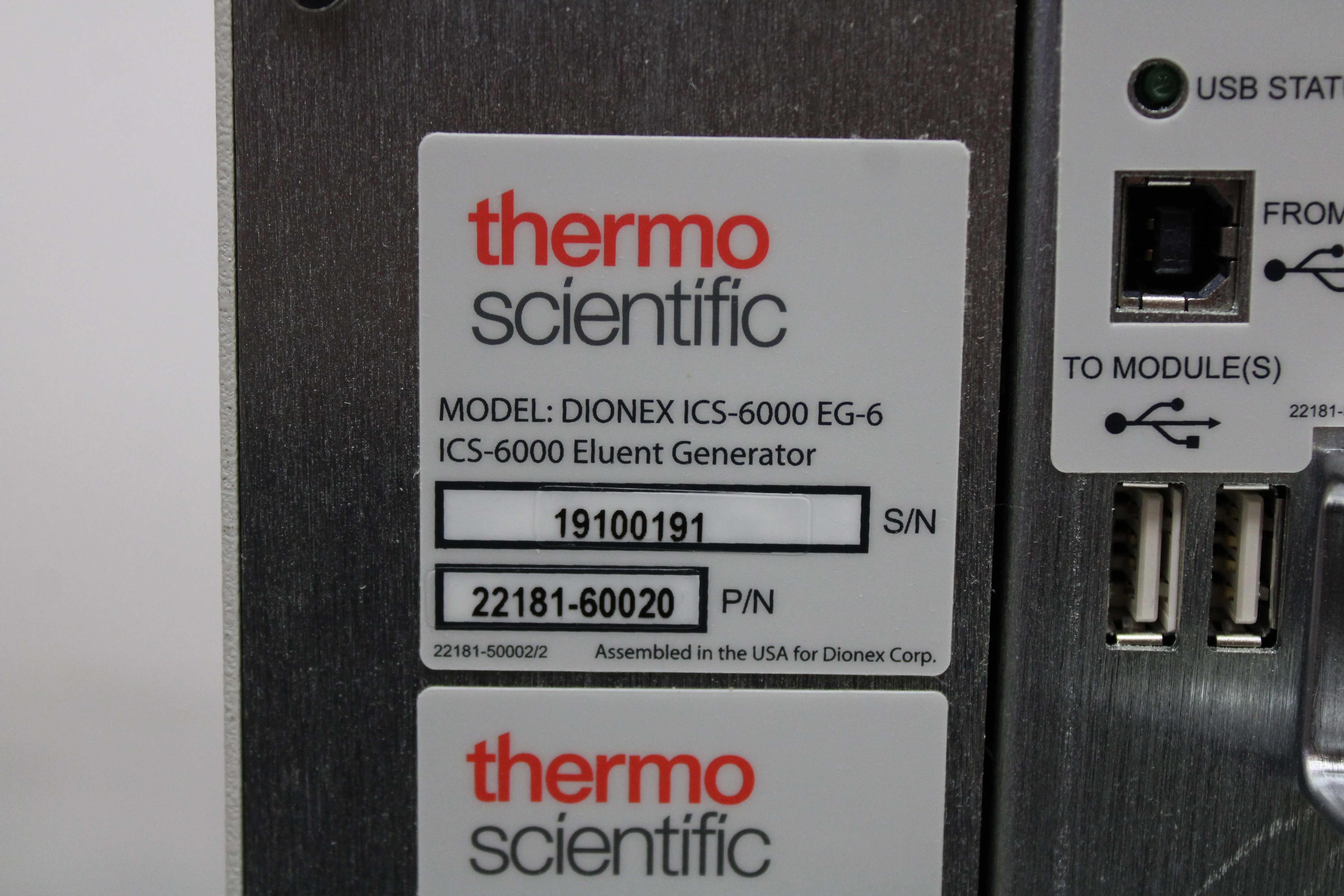 Thermo Scientific Dionex ICS-6000 EG-6 Eluent Generator