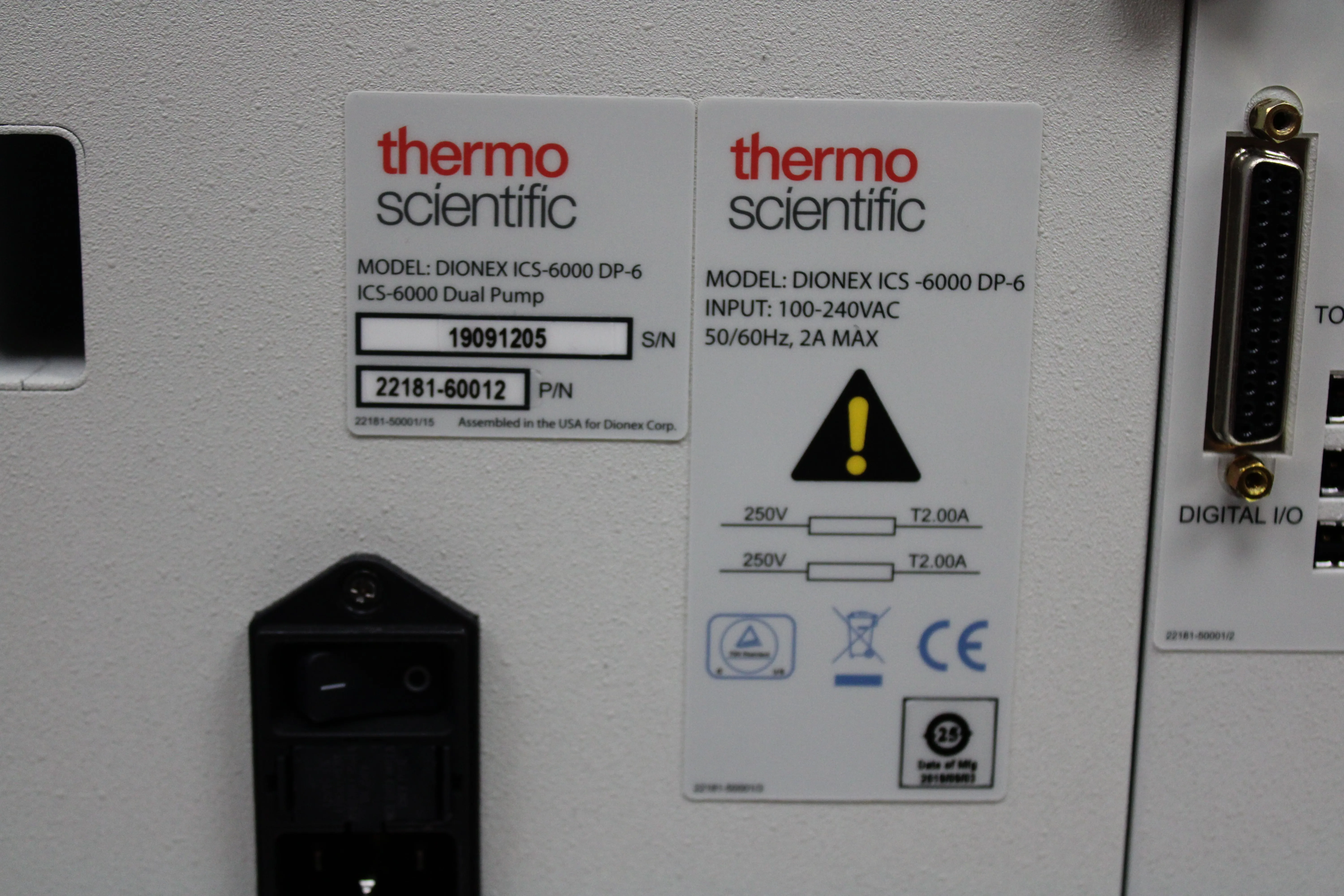 Thermo Scientific Thermo Dionex ICS-6000 DP-6 Accessory
