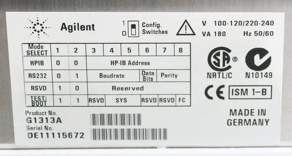Agilent 1100 Series ALS G1313A Auto Sampler