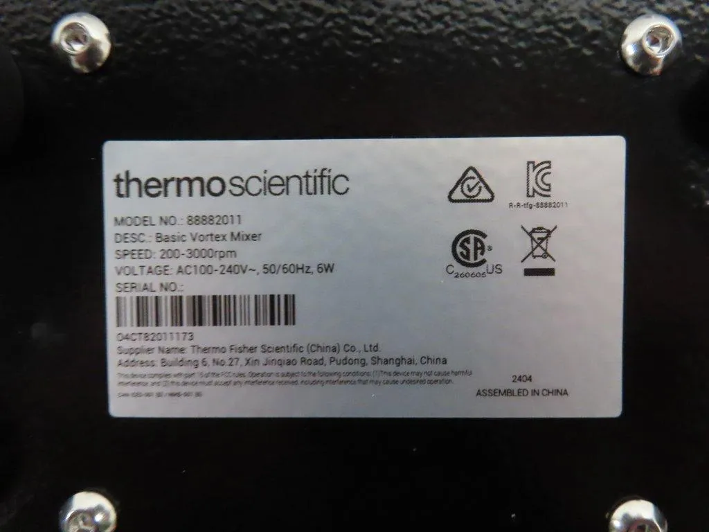 Thermo Scientific 88882011 Basic Vortex Mixer