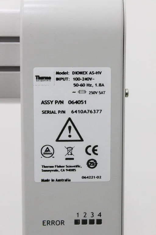 Thermo Fisher Scientific Dionex AS-HV Autosampler Sample Prep