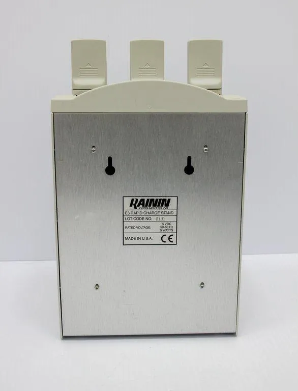 Rainin E3 Rapid Charge Stand & qty-3 EDP3-Plus Digital Pipettes - Pipettor