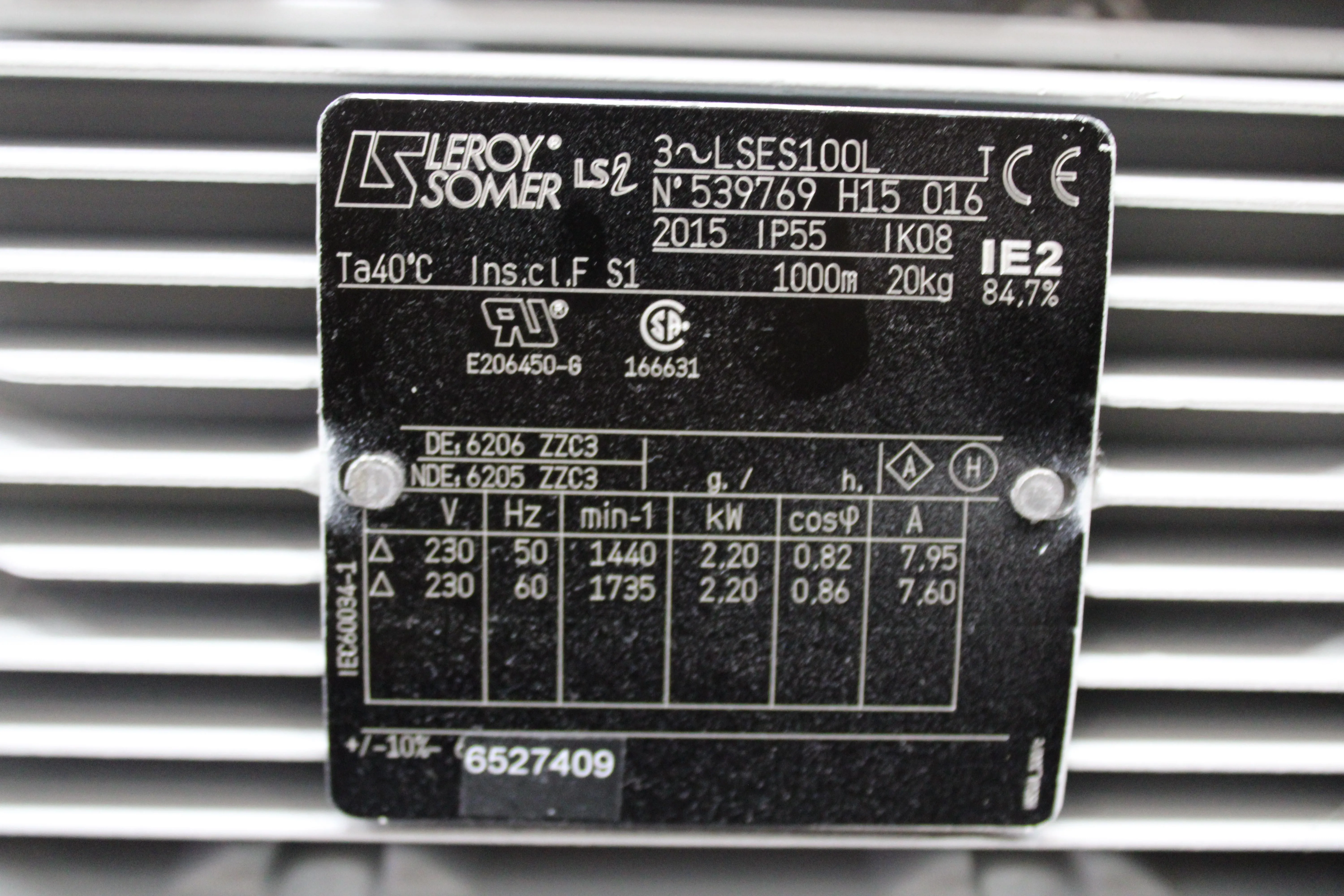 Sogevac SV120BIFC Vacuum Pump 110 CFM 200-240V Includes Warranty Good