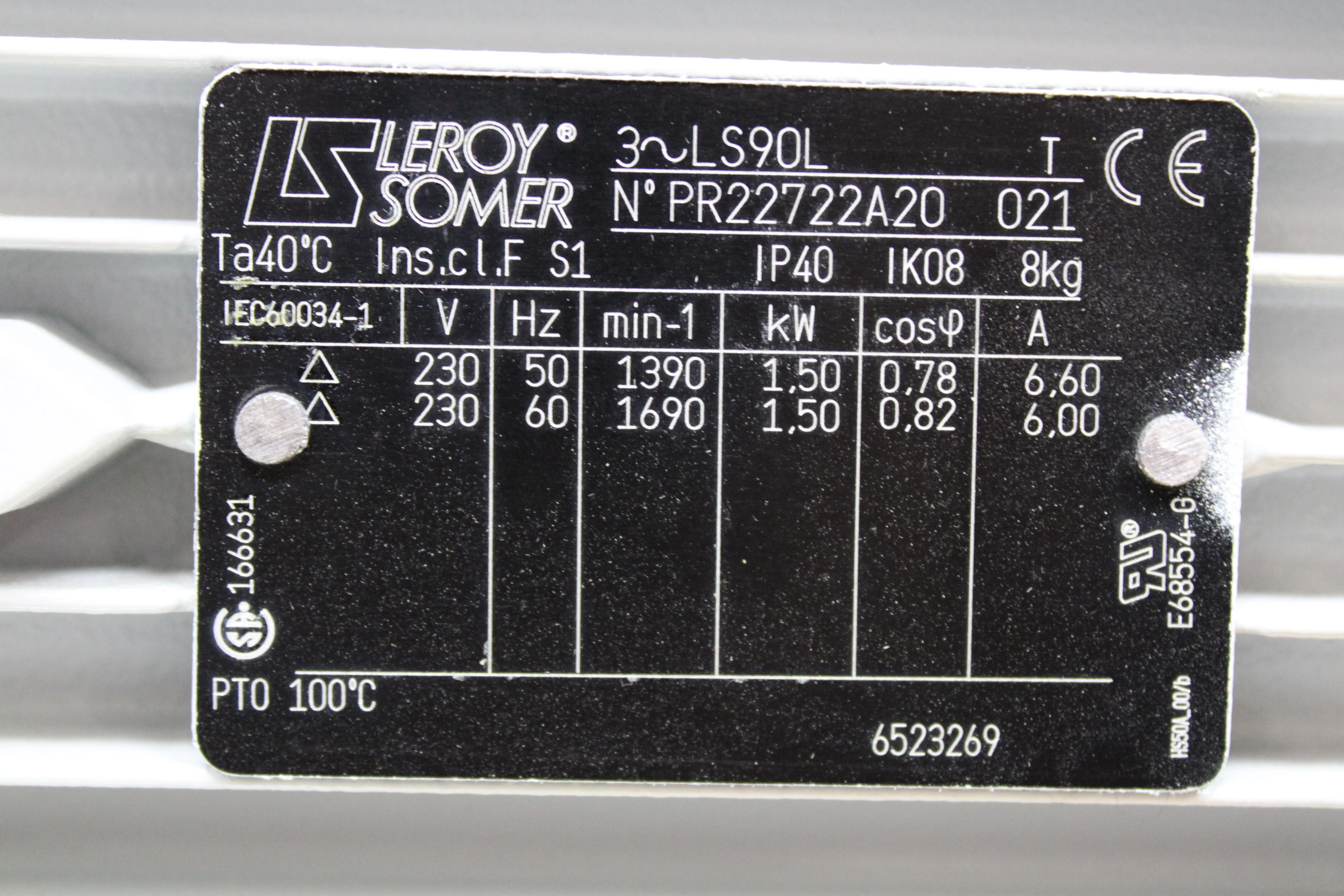 Leybold Sogevac SV65BIFC Motor