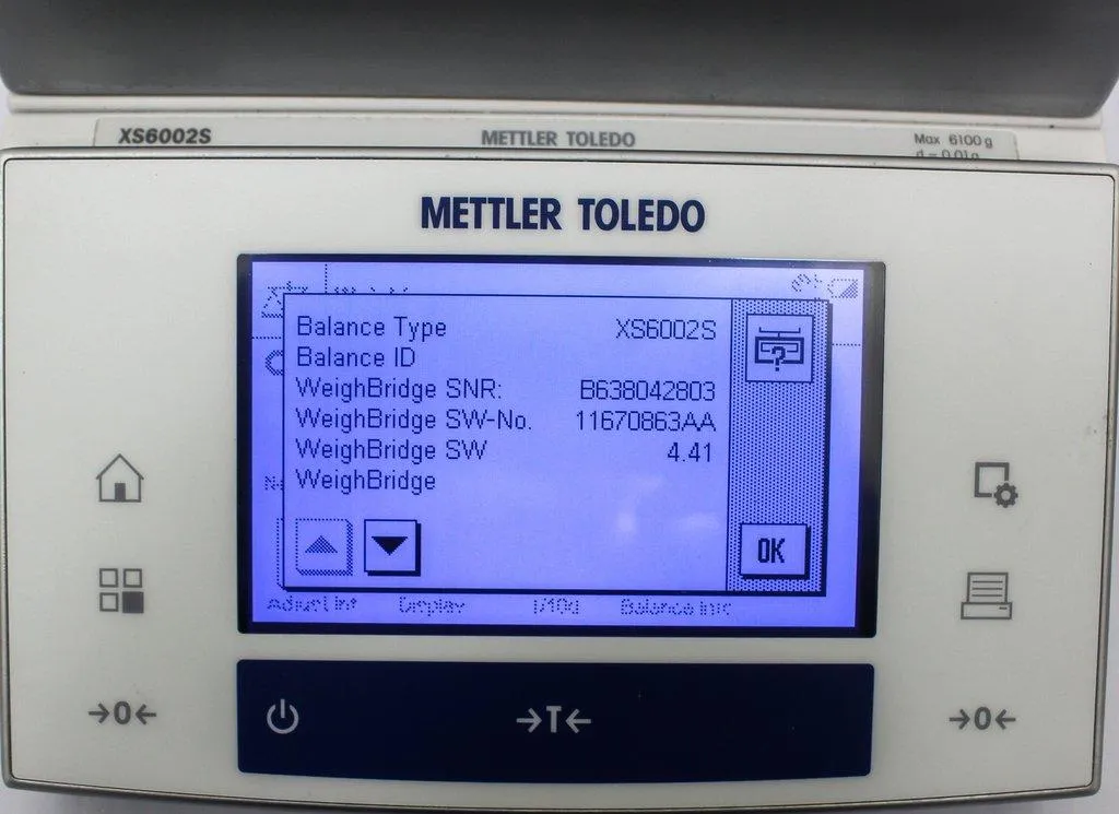 Mettler-Toledo XS6002S Precision Balance Scale