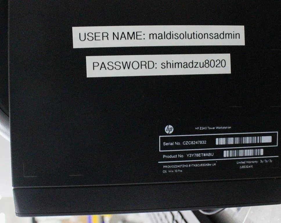 Shimadzu MALDI-8020 Mass Spec