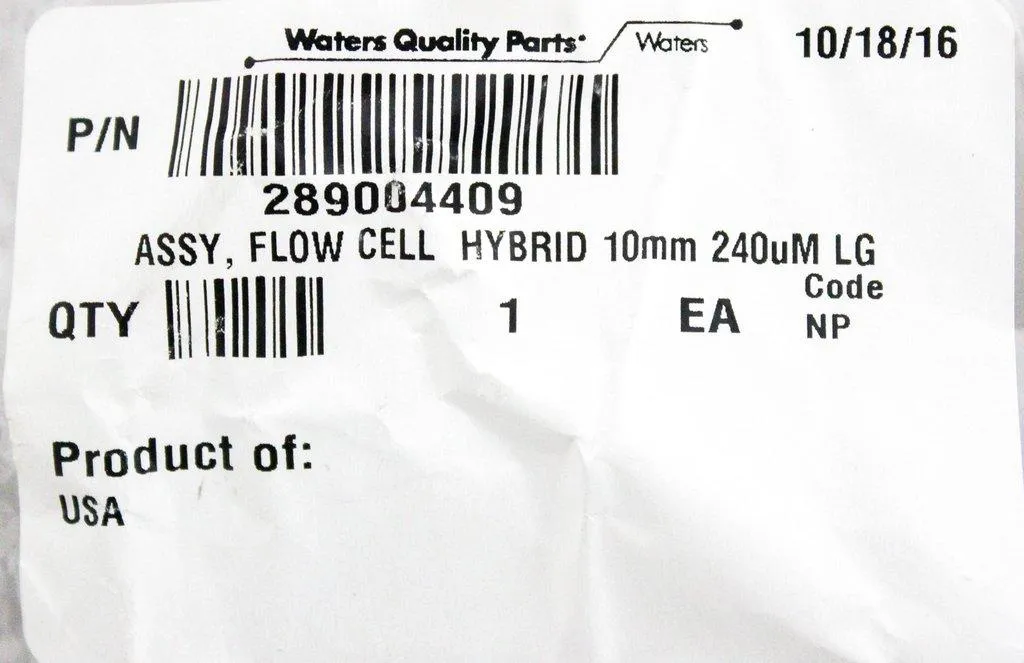Waters PDA Flow Cell, Hybrid 10mm 240uM for Acquity UPLC