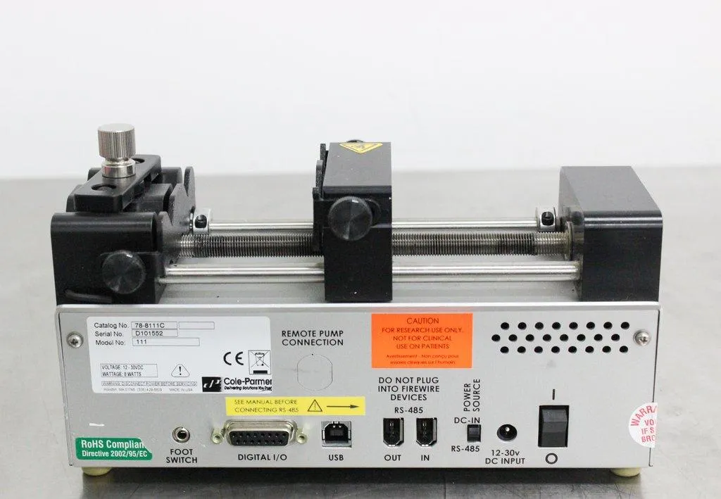 Cole Parmer Syringe Pump Cat #78-8111C Syringe Pump