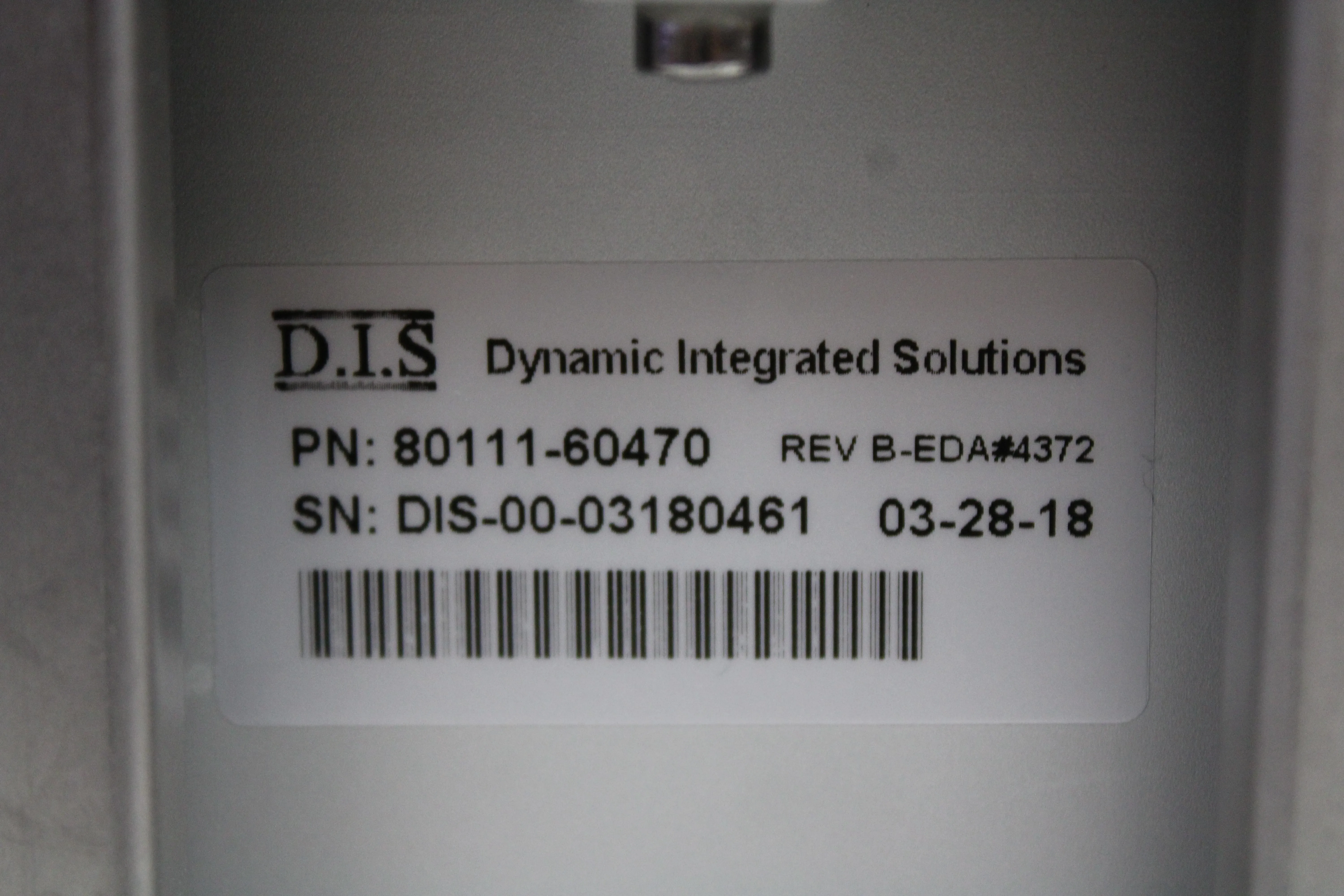 D.I.S Dynamic Integrated Solutions 80111-60470 Mass Spectrometry Housing