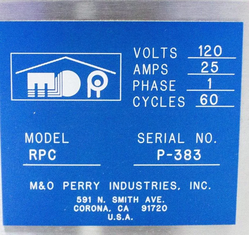 M & O Perry Industries Alu-Crimp Sealing Machine