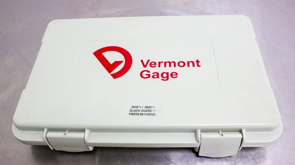 Vermont Gage 901100500 Standard Class ZZ Black Guard Pin Gage Set