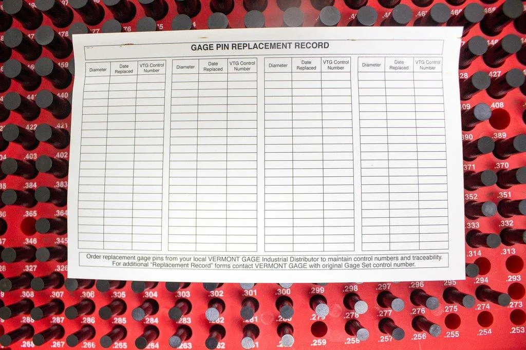 Vermont Gage 901100500 Standard Class ZZ Black Guard Pin Gage Set