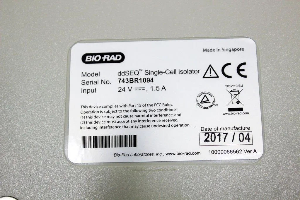 Bio-Rad ddSEQ Single-Cell Isolator Cell Analyzer 3' RNA-Seq ATAC-Seq G Condition