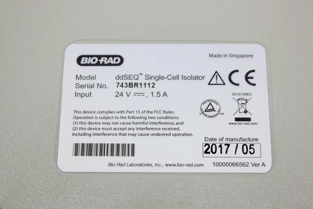 Bio-Rad ddSEQ Single-Cell Isolator Cell Analyzer Includes Sequencing
