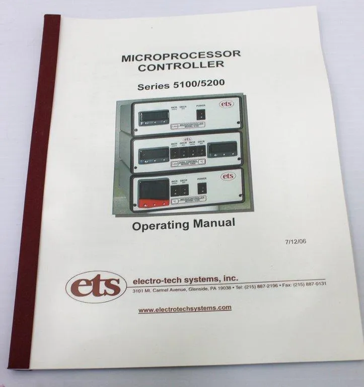 ETS 5200-240-030 Microprocessor Controller, Lab Controller, 120V 50/60Hz