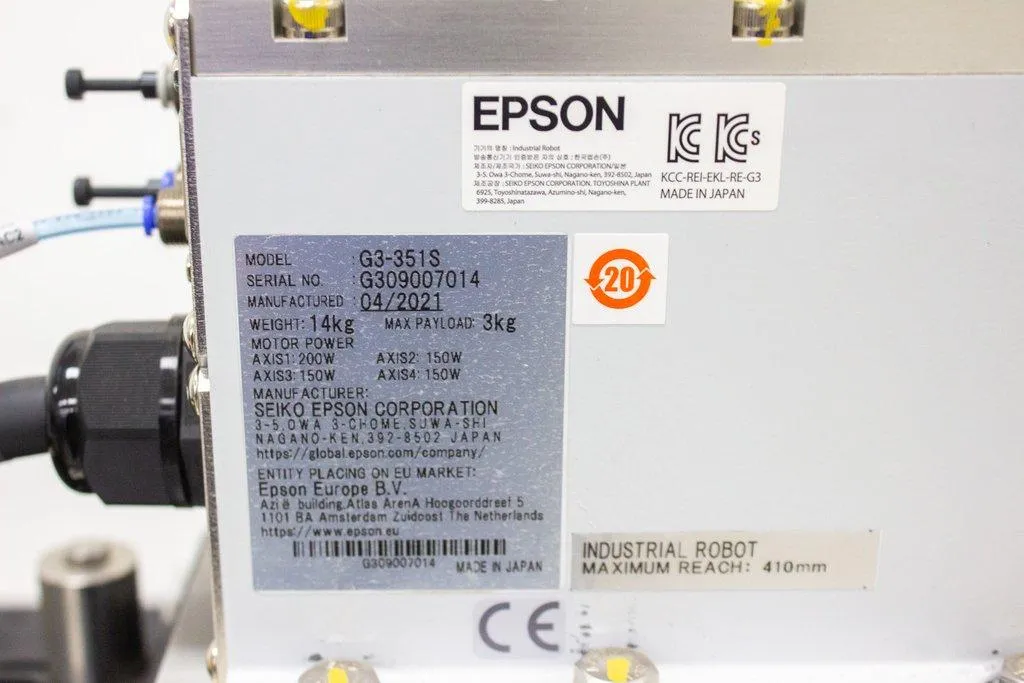 Epson G3-351S Scara Robot on Custom Cart - Compact, Powerful, and Cost-Effective