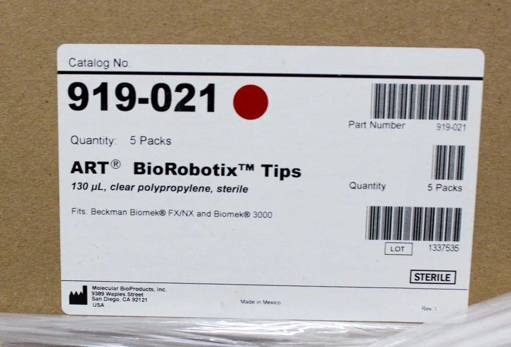 Molecular BioProducts 919-021 Art BioRobotix Tips 130ul