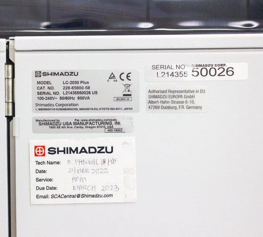 Shimadzu Prominence-i, LC-2030 Plus Liquid Chromatograph
