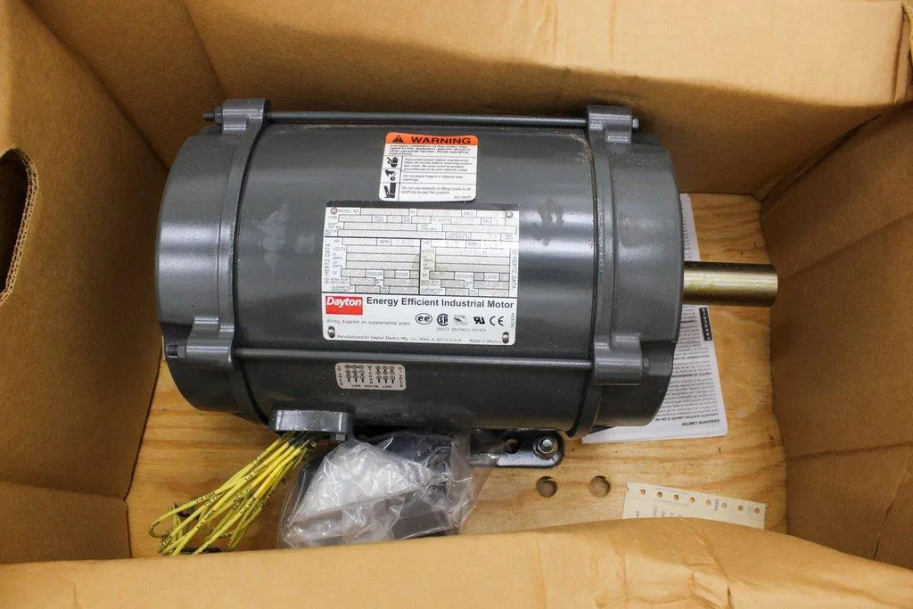 Dayton 3KW34 Industrial AC Motor 1765 RPM Turnkey 208-230V TK Condition