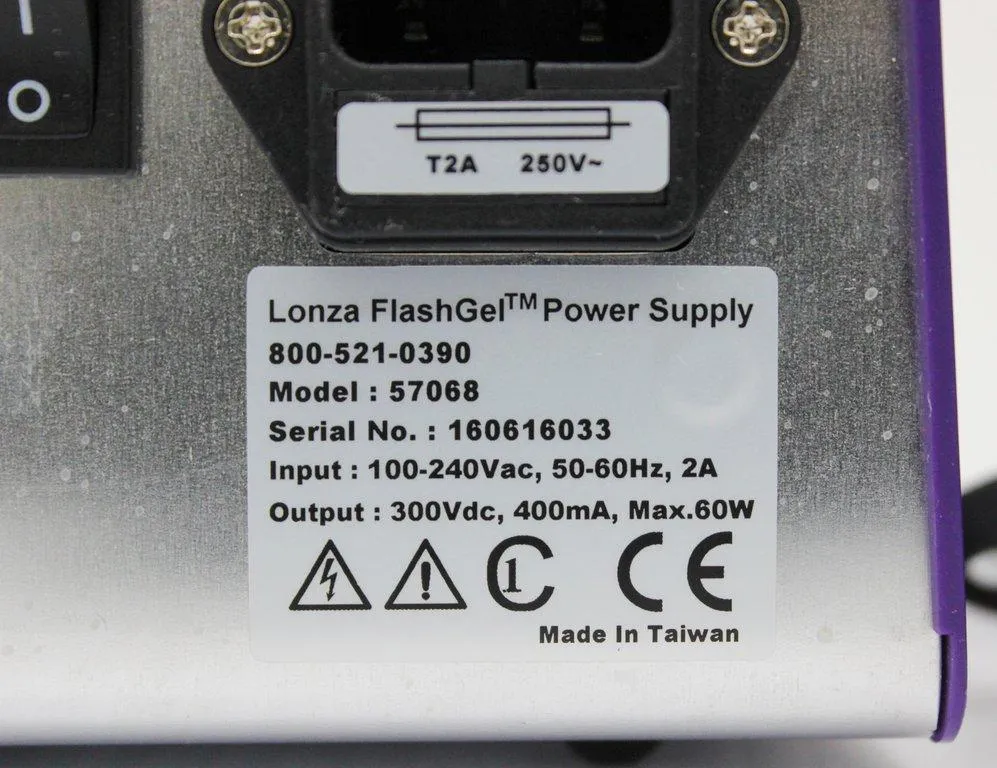 Lonza 57068 Flash Gel & Camera 57040 Electrophoresis System
