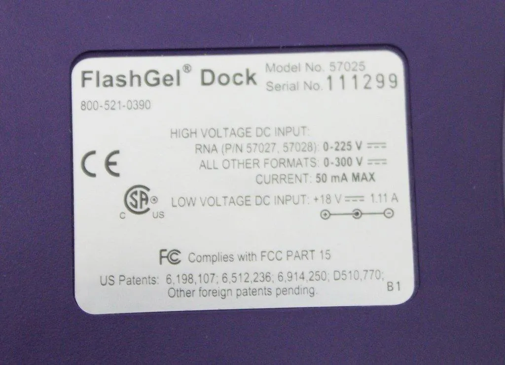 Lonza 57068 Flash Gel & Camera 57040 Electrophoresis System