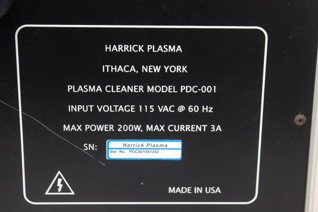Harrick PDC-001 Plasma Cleaner Chemistry Analyzer 45W RF Power Adjustable