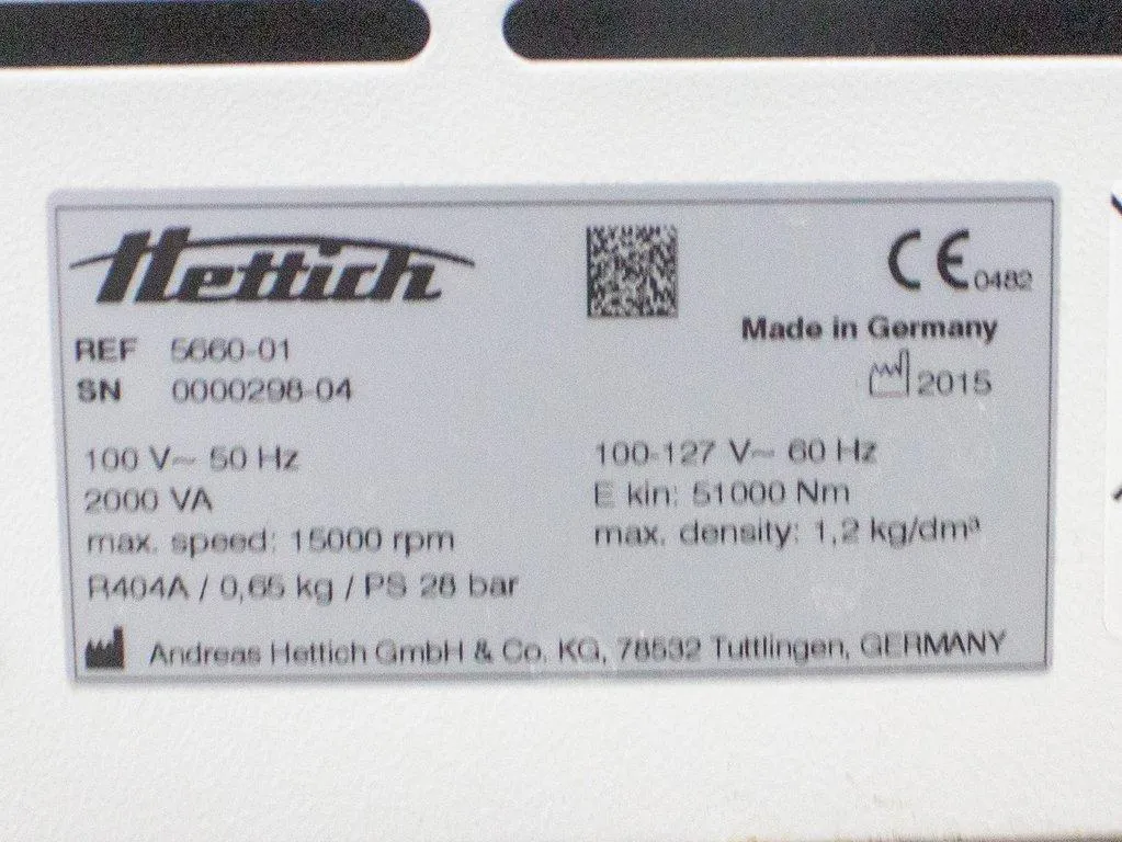 Hettich Rotanta 460R Floor Centrifuge Needs Repair Valuable Parts AS-IS