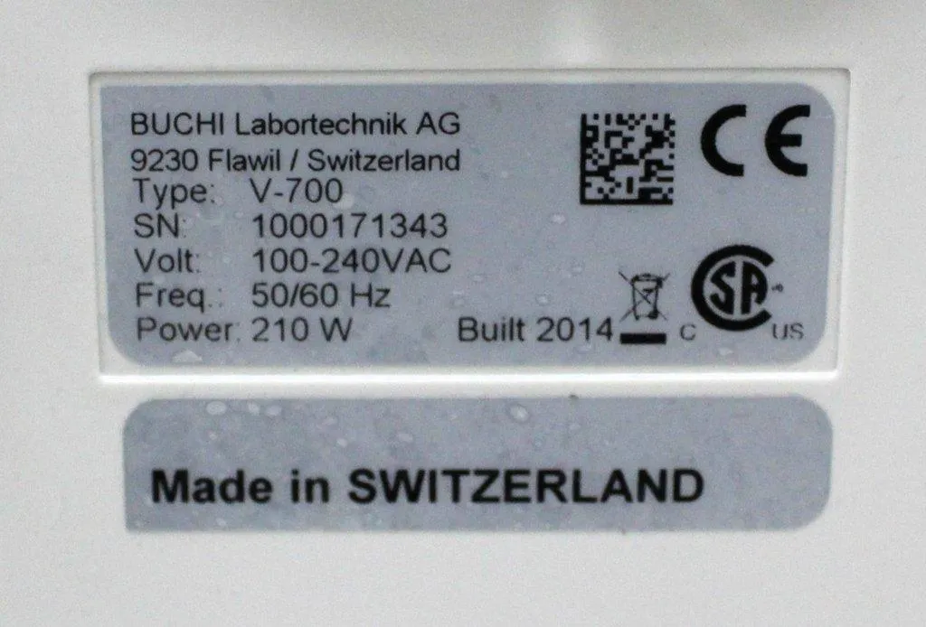 BUCHI Rotovapor R-210 with Vacuum Pump V-700 and Controller V-850 Evaporator