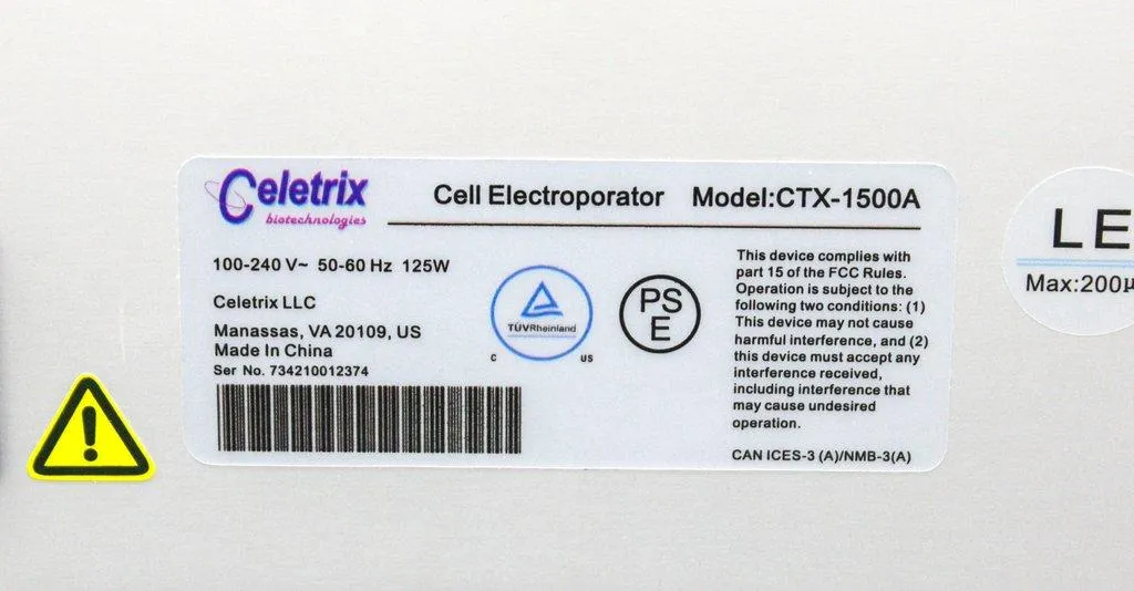 Celetrix Biotechnologies CTX-1500A LE Cell Electroporator