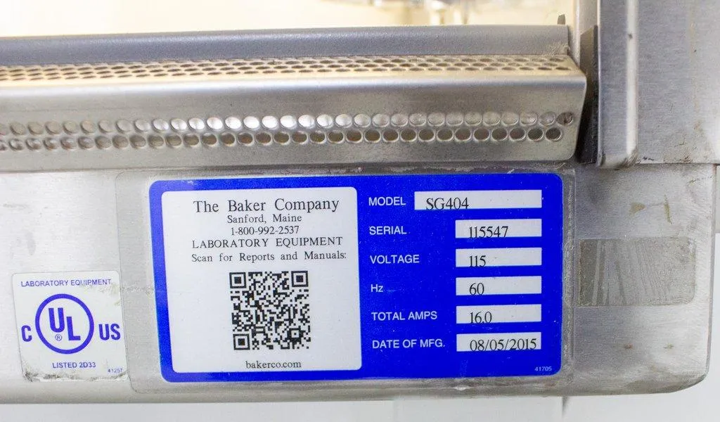 The Baker Company SG404 Biosafety Cabinet