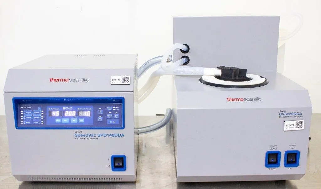 Thermo Scientific Savant SpeedVac SPD140DDA Vacuum Concentrator & UVS850DDA Universal Vacuum System Evaporator