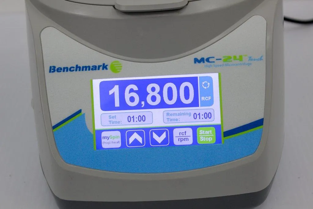 Benchmark MC-24 Touch High Speed Microcentrifuge 17k RPM, Imbalance Detection