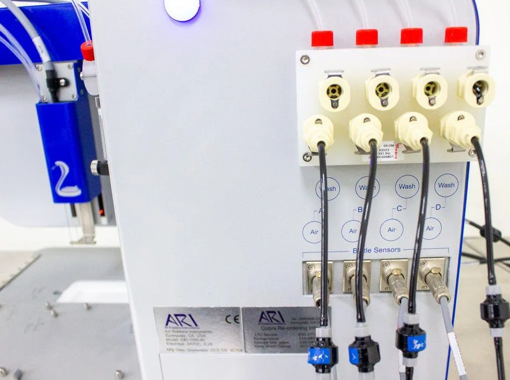 ARI Cobra Automated Liquid Handler Nano Dispenser 1 & 4 Channel Versions Dynamic Range 300nL to 5uL