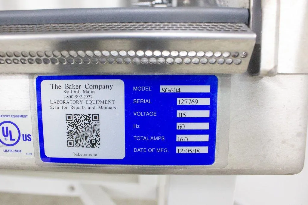The Baker Company SterilGard SG604 Class II Type A2 Biological Safety Cabinet