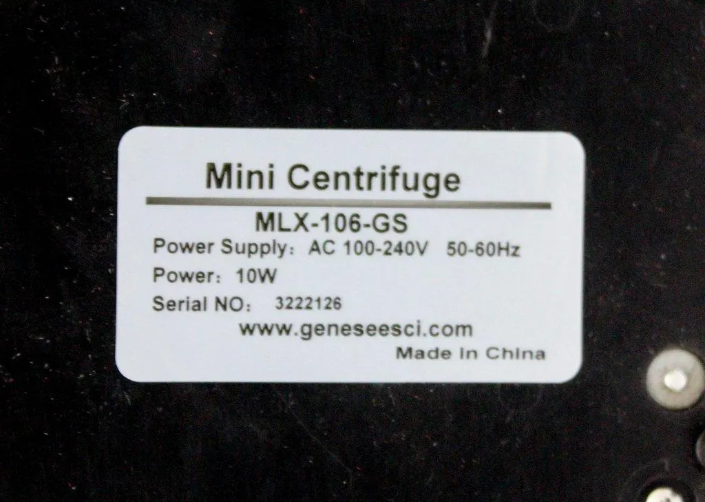 Genesee Scientific Mini Centrifuge MLX-106-GS