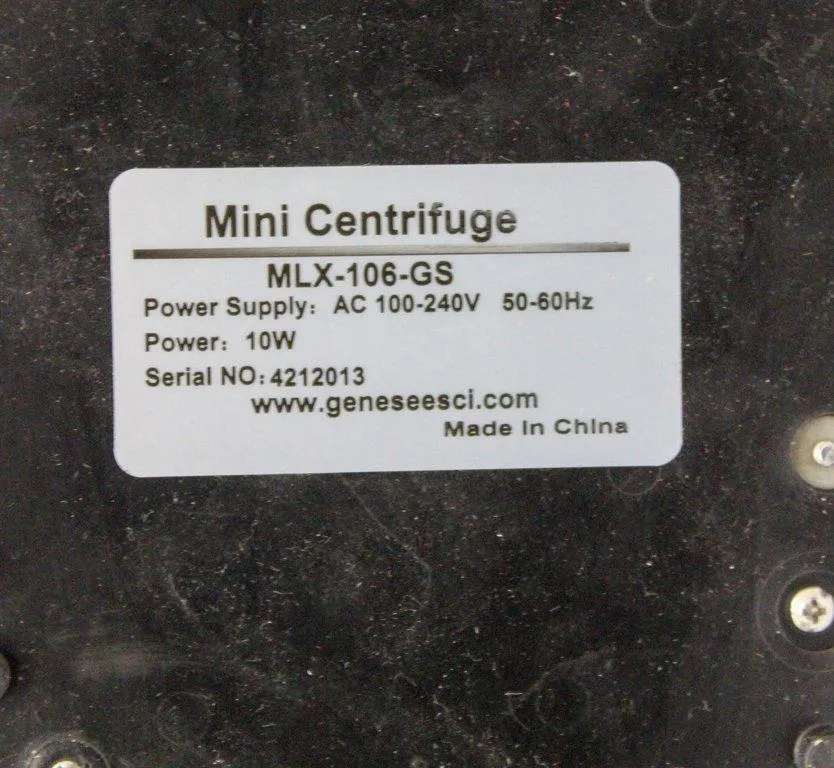 Genesee Scientific Mini Centrifuge MLX-106-GS