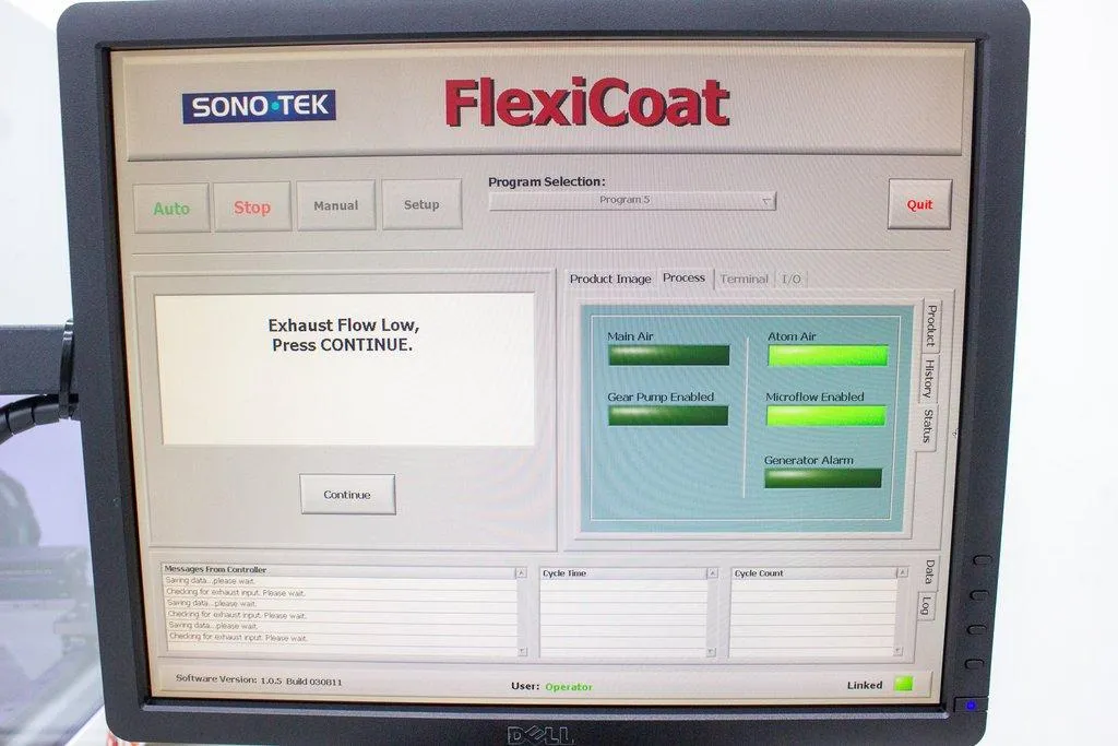 Sono-Tek FlexiCoat Coater - Thin Film Coating System with Windows-based Control and XYZ Motion Control