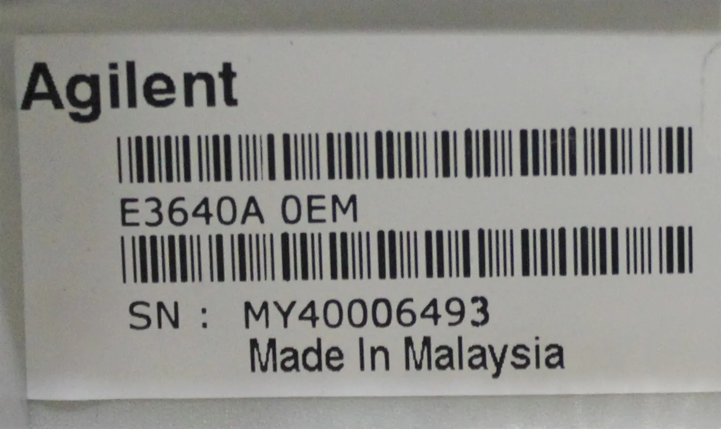 Agilent E3640A Series Bench Power Supply with Dual Range Flexibility