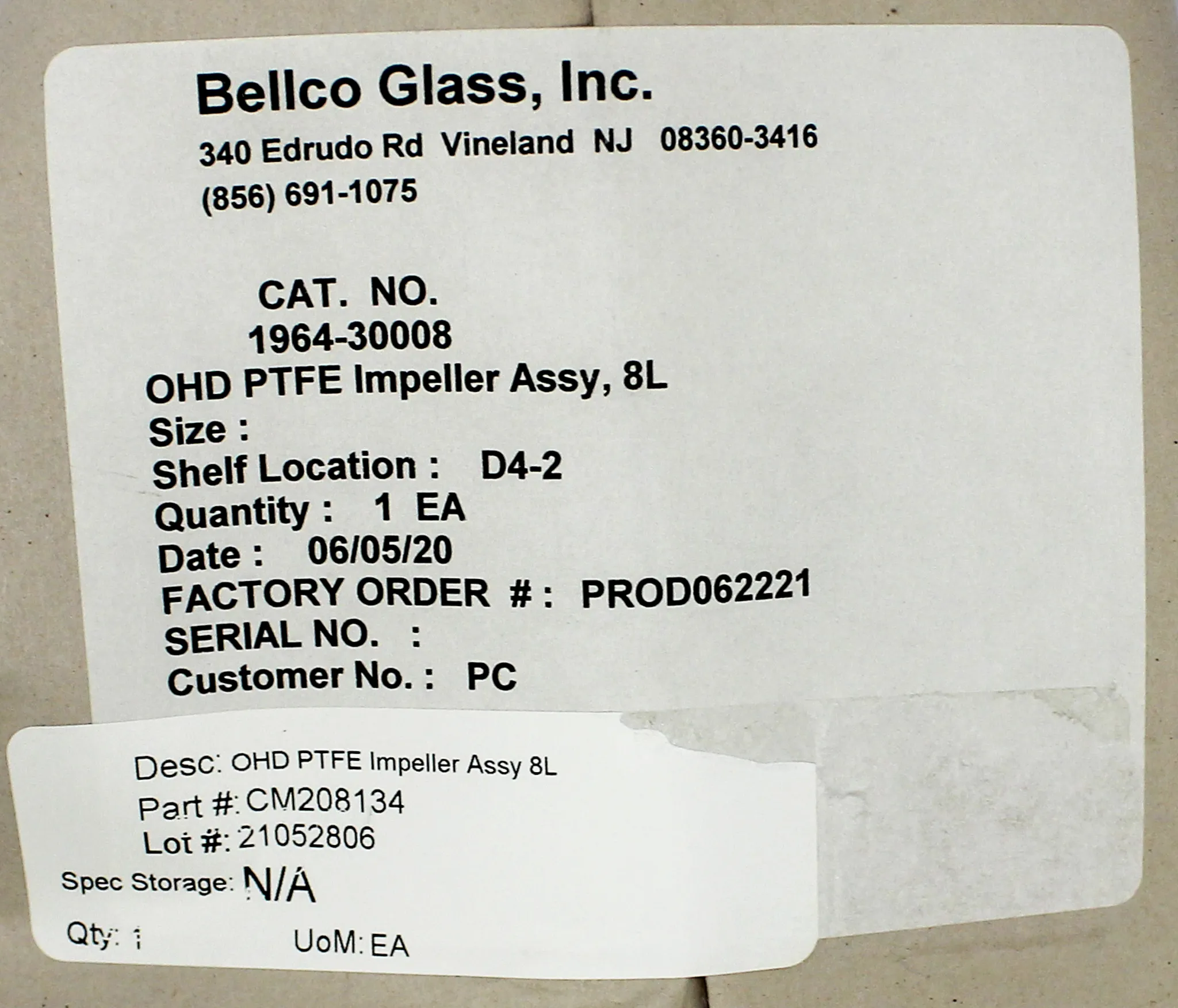 Bellco Glass Digital Display High Torque Overhead Drive 7774-30115 - 115v Digital Over Head Drive