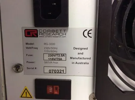 Corbett Research RG-3000 Rotor Gene Real-time DNA Detection System