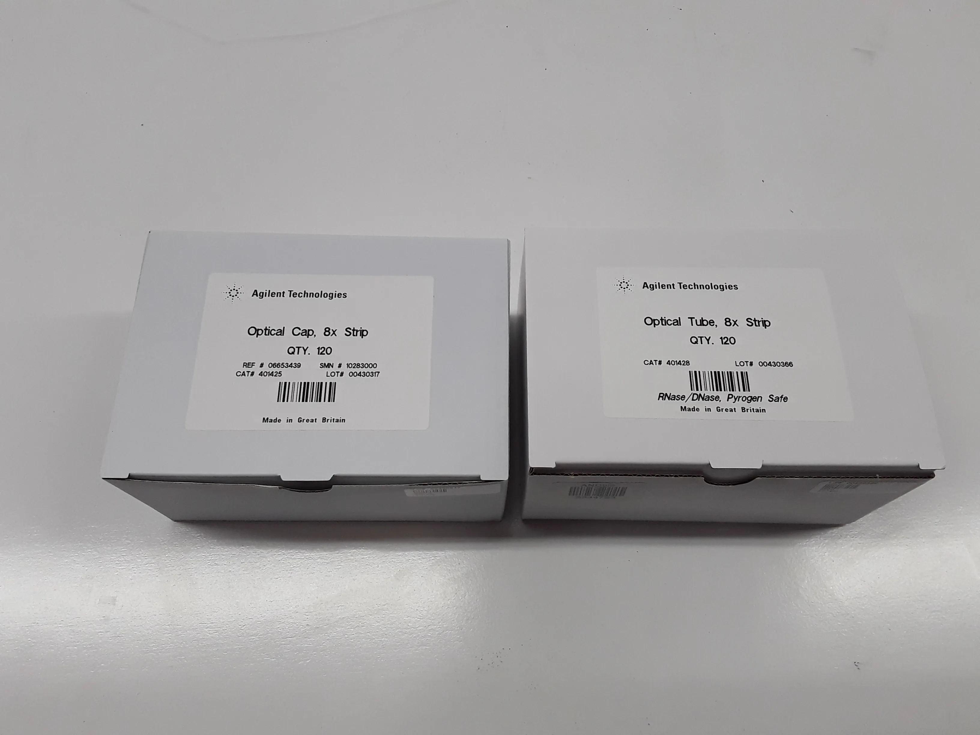 Agilent Technologies Optical Tube & Cap 8x Strip 401428/ Cap 401425