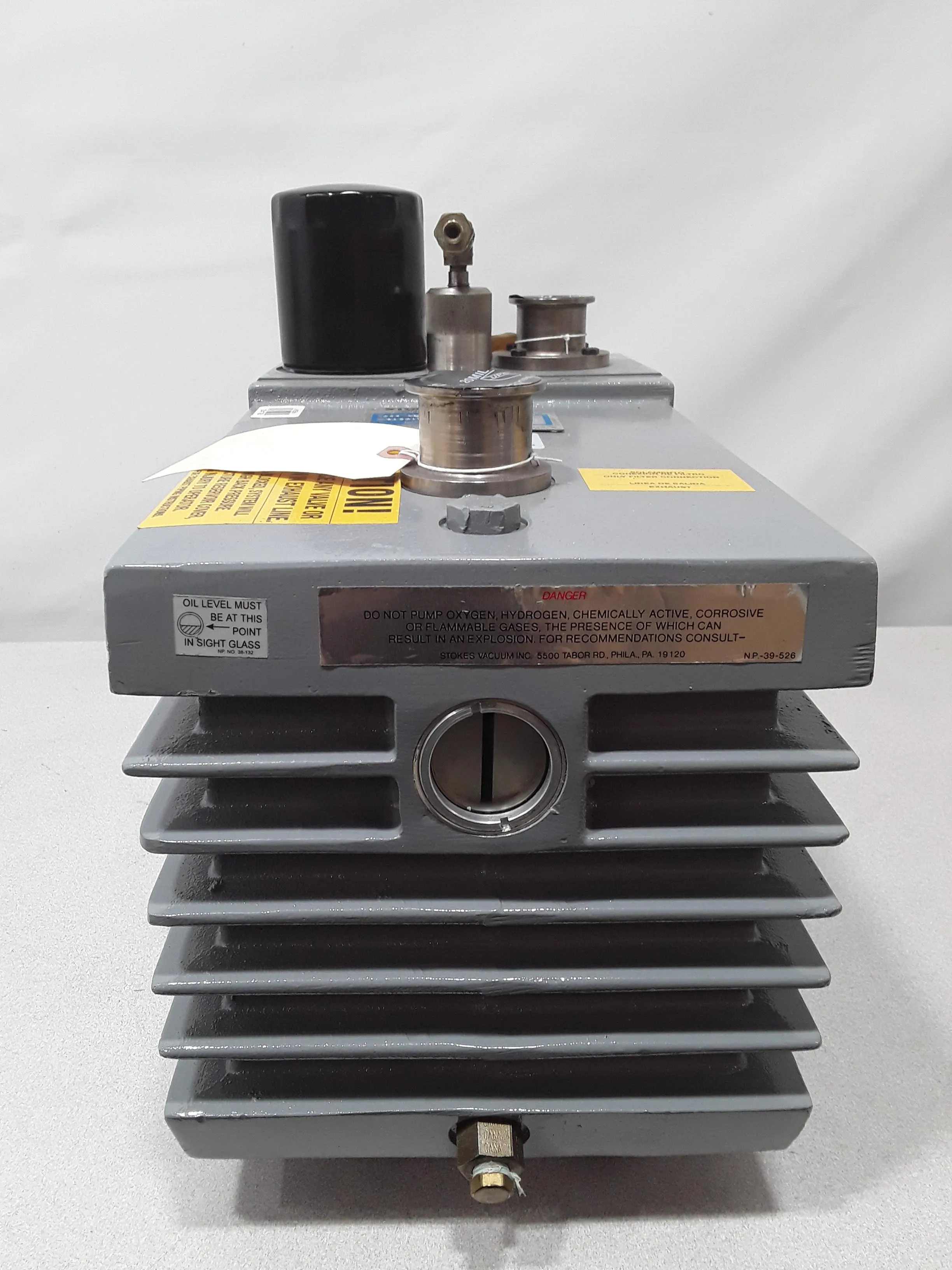 Stokes Vacuum Microvane 023-4 55CFM Pump W/ Reed Type Exhaust Valve 3HP/ 1740RPM