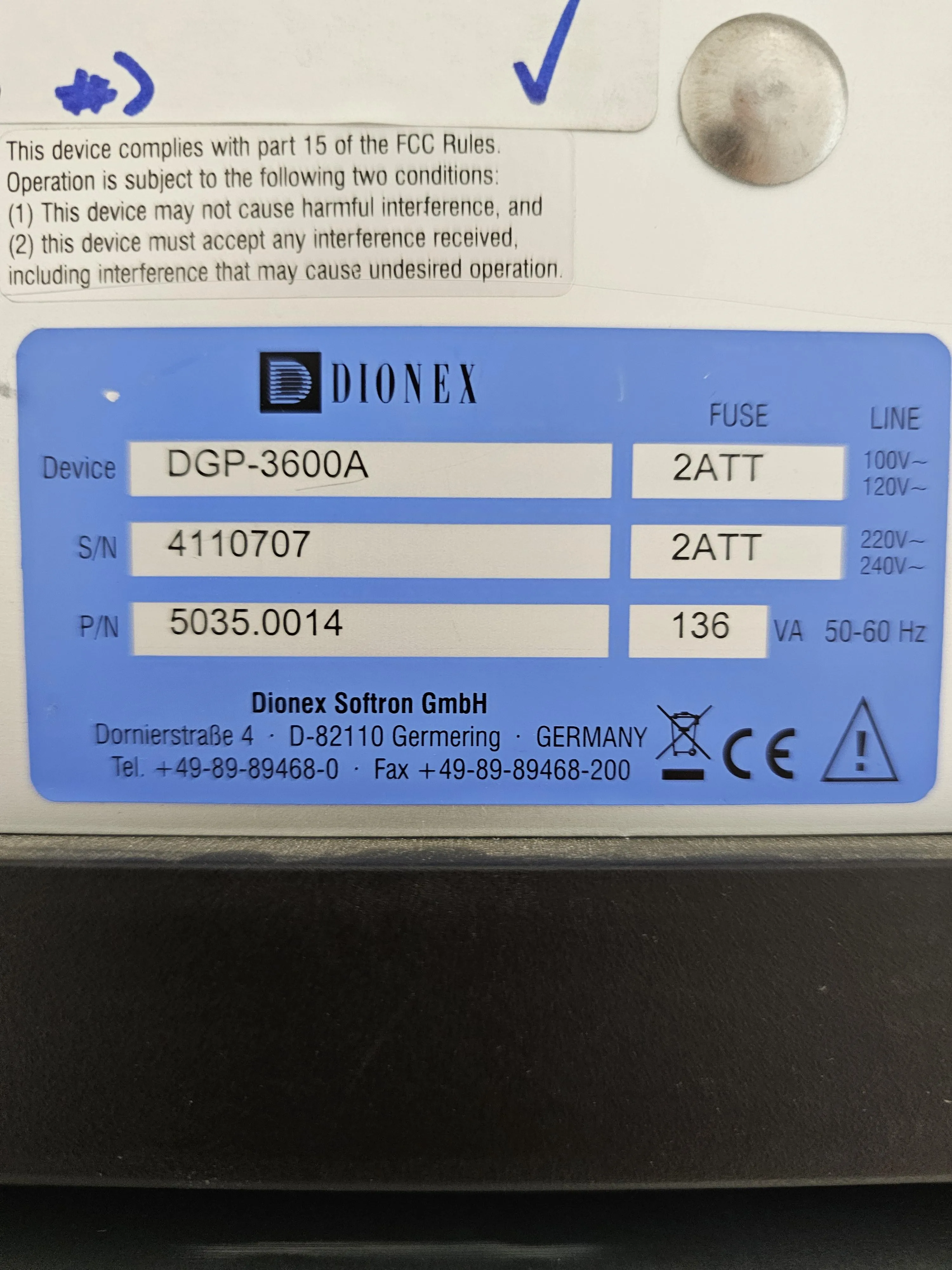 Thermo Scientific Dionex UltiMate 3000 HPLC System Moderna Stack