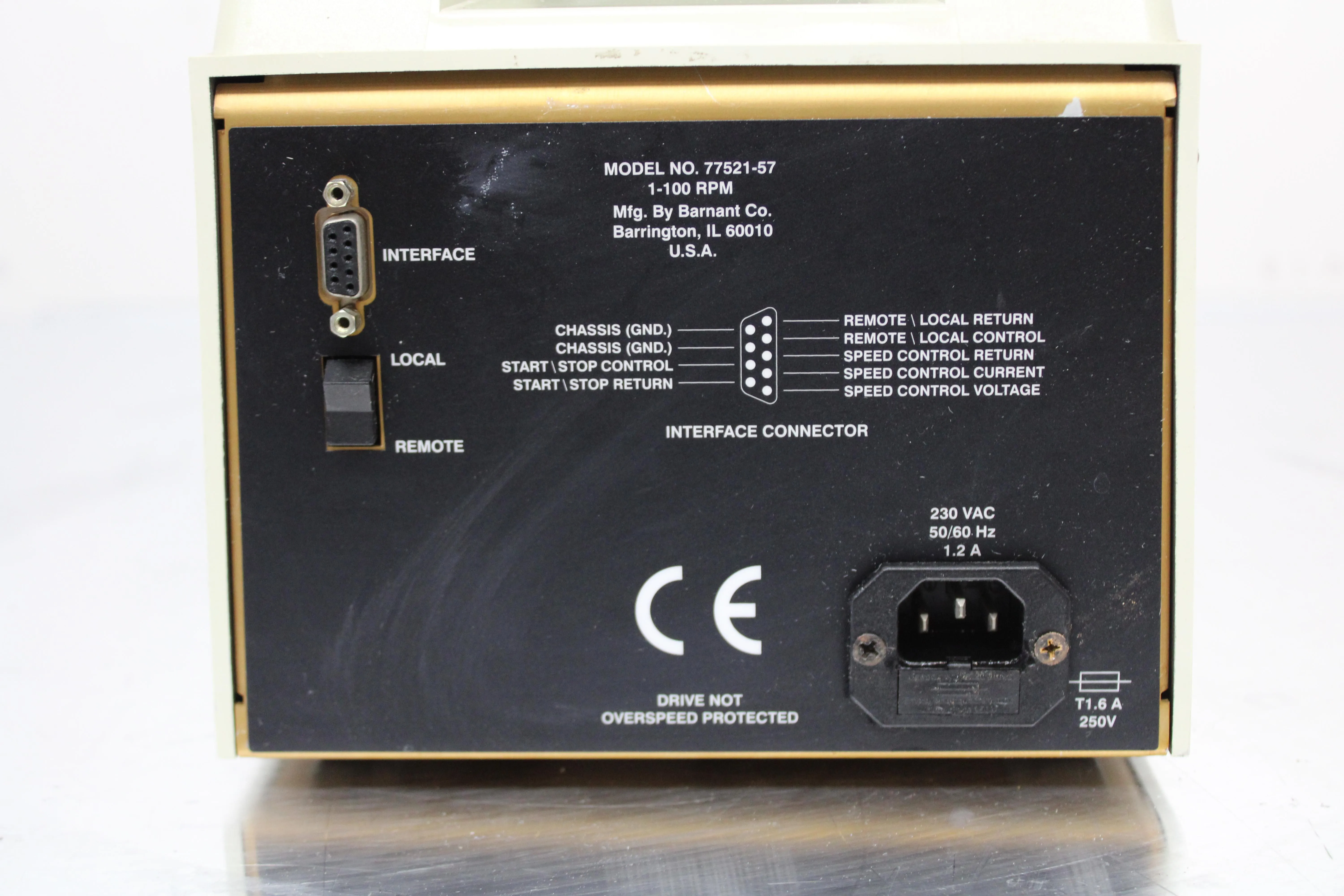 Barnant 77521-57 Pump Peristaltic Non-Functional Unit 240V 50Hz/60Hz