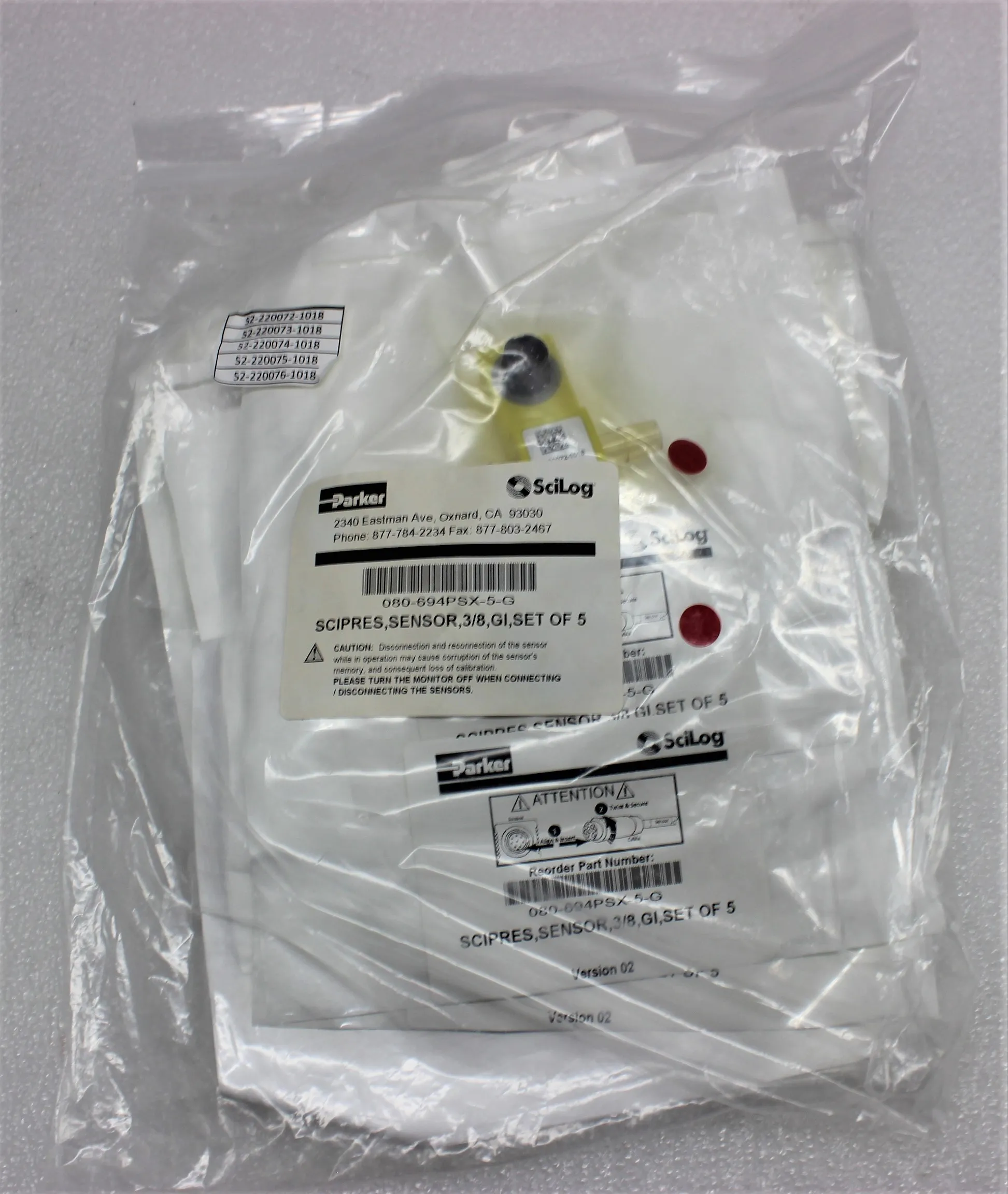 SciLog SciPres Pressure Sensor 080-694PSX-5-G